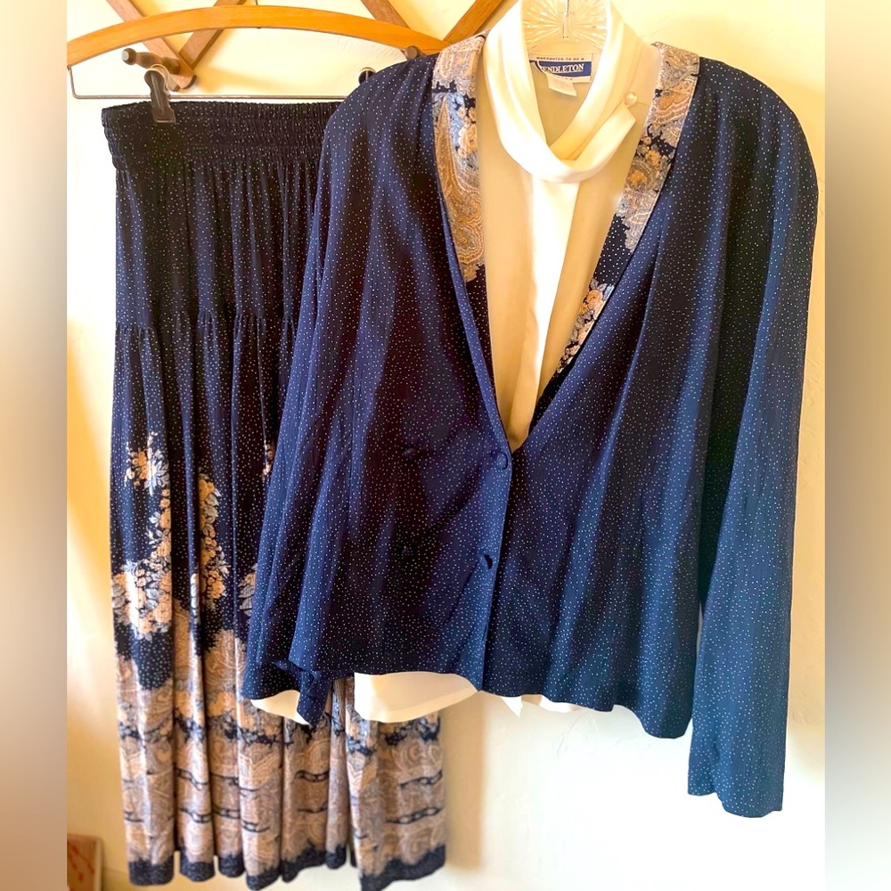 Vintage Carole Little Two piece skirt set